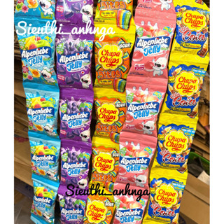  Combo 5 Gói-10 Gói Kẹo dẻo nhân trái cây Alpenliebe Kelly Chupa Chups Gói 24g 
