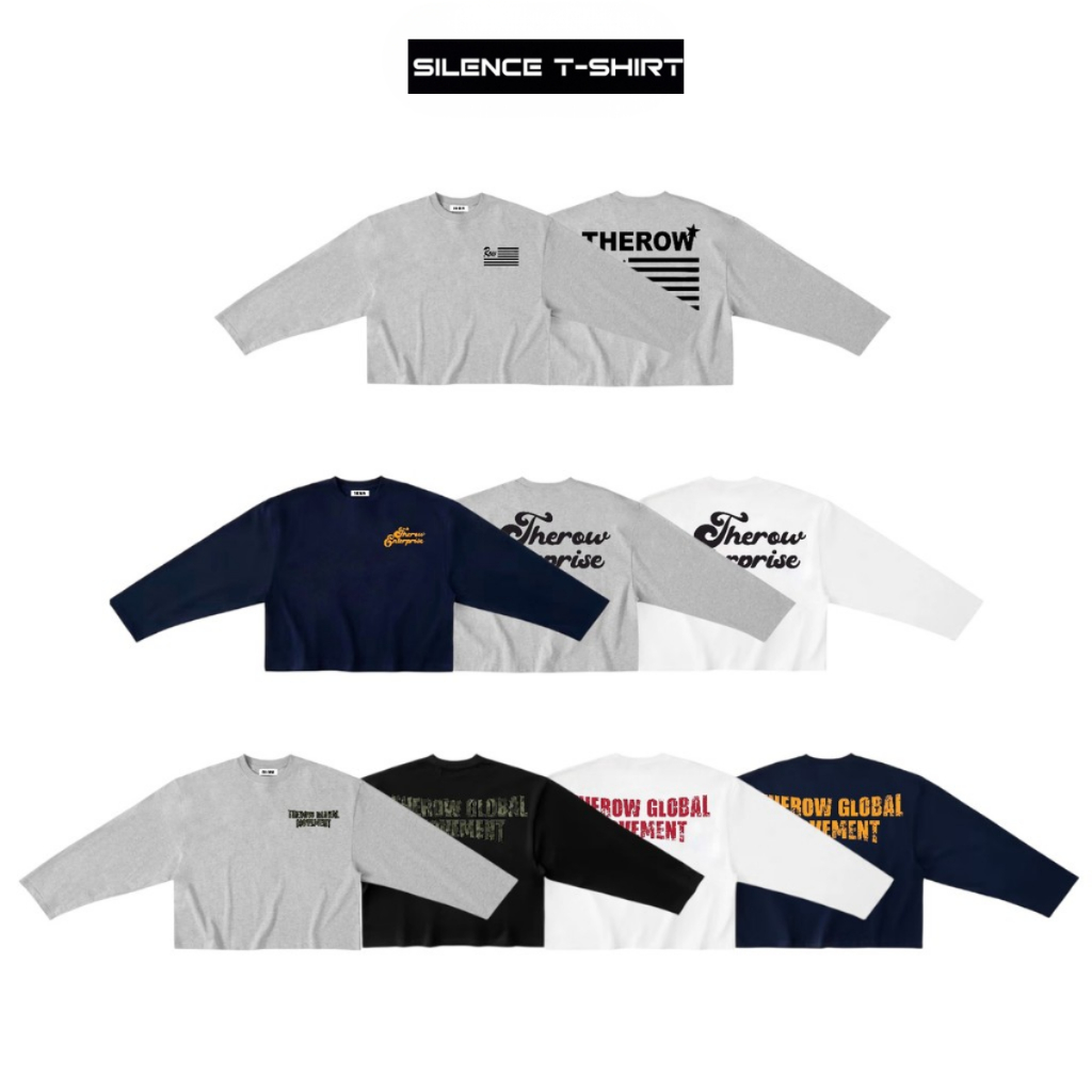 Áo Thun Tay Dài Long Sleeve Boxy Silencevn 250gsm Form Rộng Cổ Tròn Unisex Nam Nữ Basic