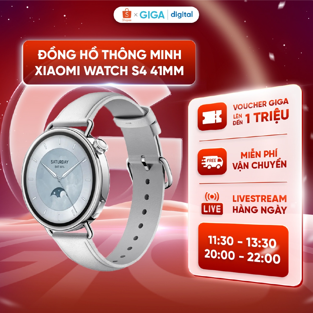 Đồng hồ thông minh Xiaomi Watch S4 41mm - Màn hình AMOLED 1.32inch - 320mAh - 150+ chế độ thể thao - Chống nước 5ATM | BigBuy360 - bigbuy360.vn