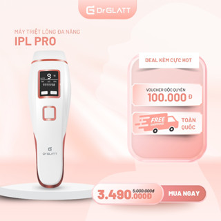 Máy Triệt Lông Lạnh Trẻ Hóa Da Dr Glatt IPL PRO - Triệt Lông Toàn Thân Tại Nhà, An Toàn Cho Da Nhạy Cảm