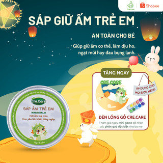 COMBO 3 Hộp Sáp Giữ Ấm Trẻ Em Từ Thảo Dược Lành Tính CRE.CARE - Hũ 12g