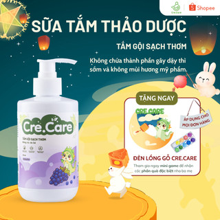 Sữa Tắm Gội Thảo Dược Hương Thực Phẩm CRE.CARE - Hương Nho (320ml)