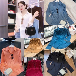 MS152: Áo Sơ Mi Lụa lẻ mặc công sở, đi chơi dễ phối đồ có bigsize