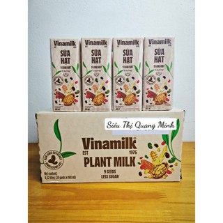 Thùng Sữa Hạt Dinh Dưỡng 9 Loại Hạt Ít Đường Vinamilk 24 Hộp x 180ml