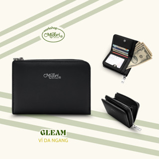 Ví Da Ngang Cầm Tay Gleam Bóp Đựng Tiền Thẻ Nam Nữ Nhiều Ngăn Unisex | MI Studio