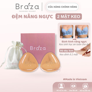 Miếng Độn Ngực Tam Giác Hai Mặt Keo Dính Siêu Chắc Sử Dụng Được Nhiều Lần Cao Cấp BRAZA - 2006