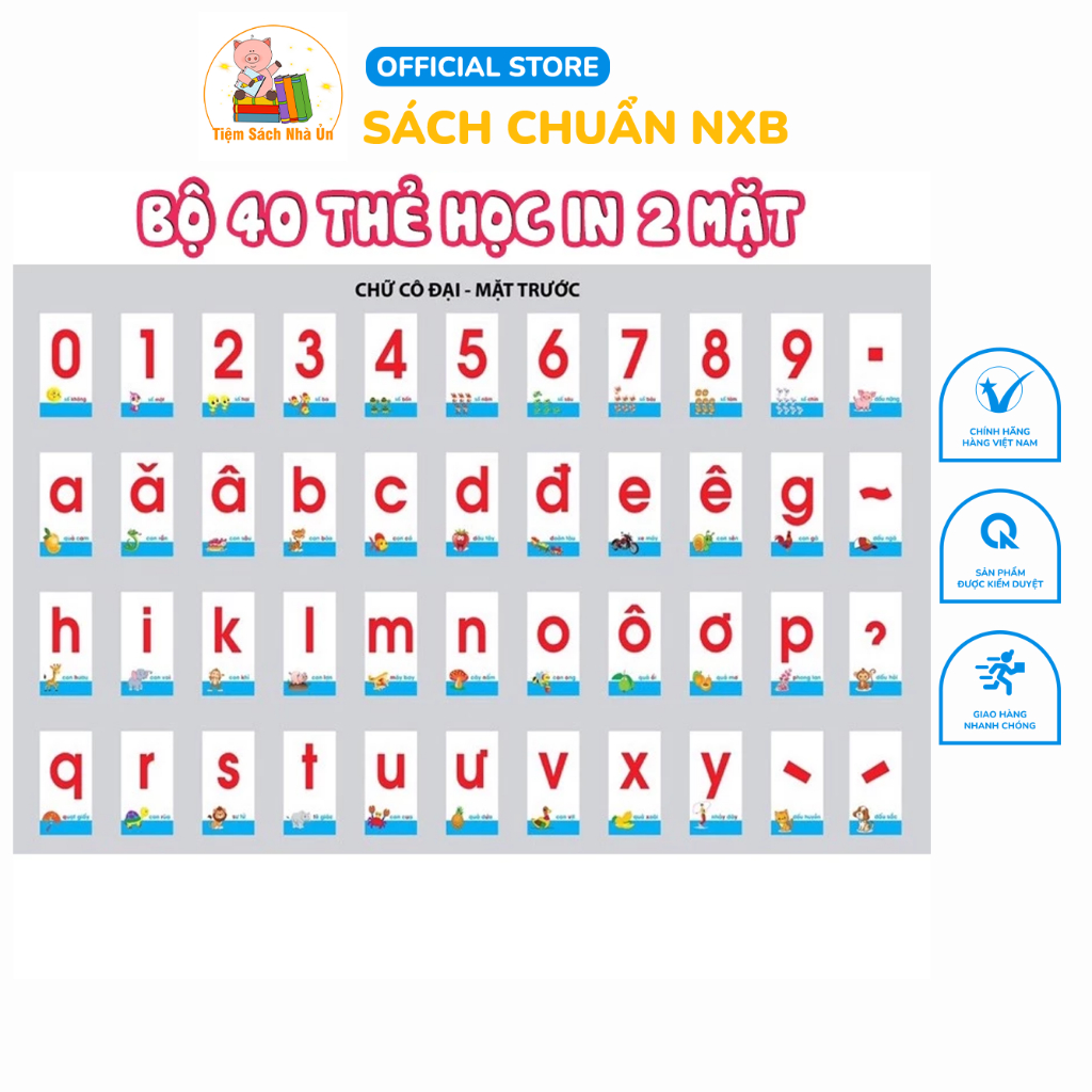 Bộ 40 Thẻ Học Flash Card Chữ Và Số Cho Trẻ Mẫu Giáo Mầm Non Giúp Các Bé Sớm Nhật Biết Chữ Và Số, Thẻ In 2 M