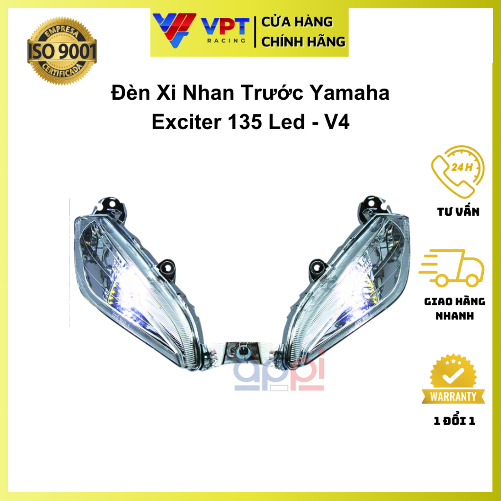 Xi nhan LC135 V4 | Đèn xi nhan LC 135 V7 led cam trắng zin Malai 55D-H331/20