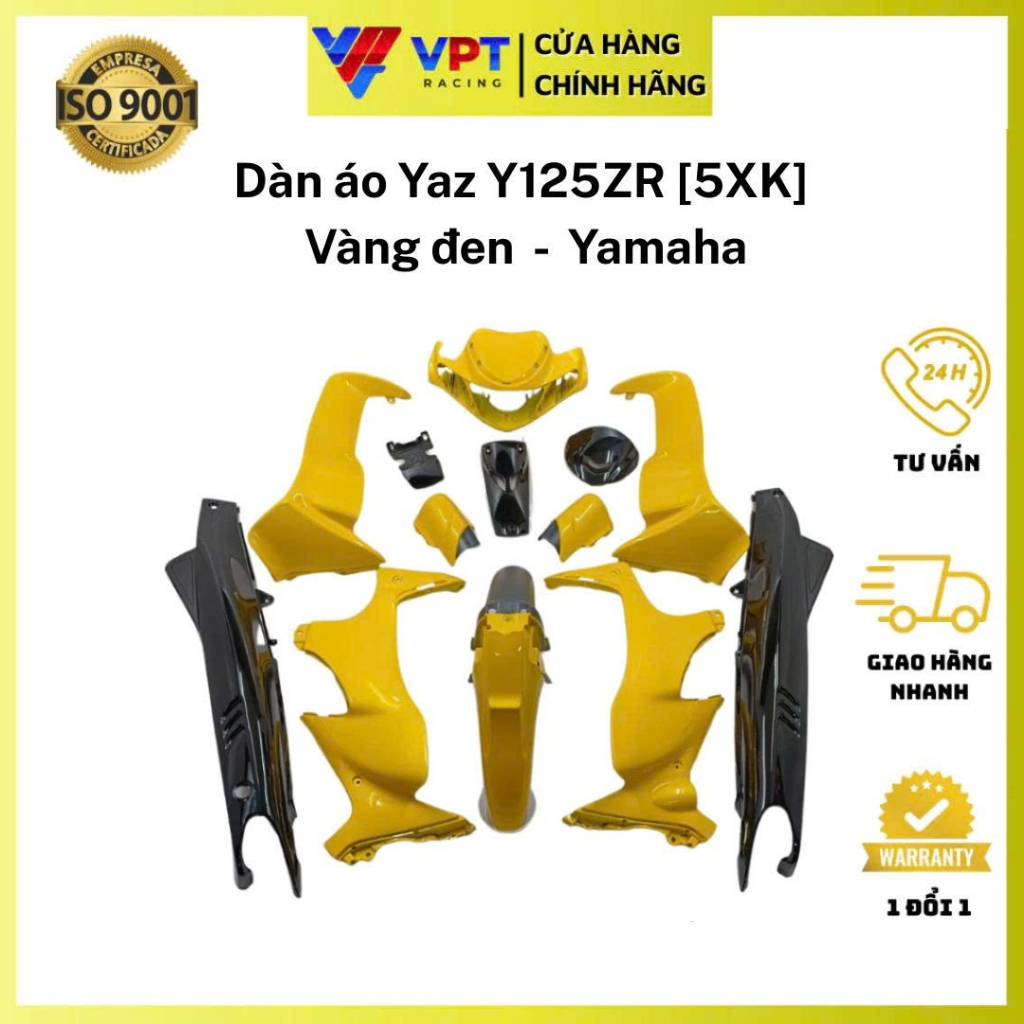 Dàn áo Yaz | Áo yaz Y125ZR đời cao vàng đèn chính hãng Malaysia 5XK