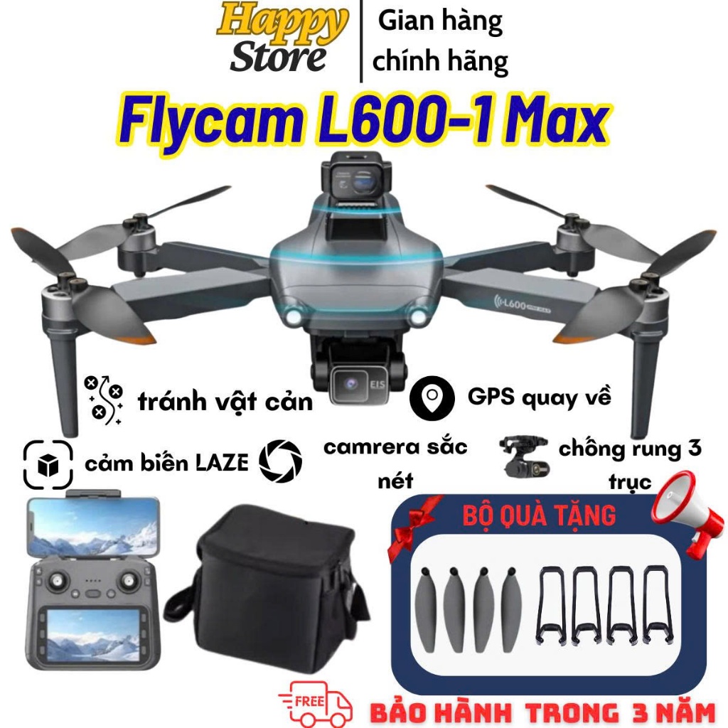  Flycam L600 PROMAX Gimbal chống rung Drone động cơ không chổi than Cảm biến va chạm Plycam 