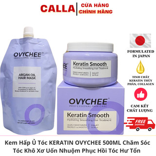 Dầu Hấp Ủ Tóc Ovychee Collagen Argan Oil 500ml Tái Tạo Sợi Tóc, Giảm Gãy Rụng, Tóc Mượt Chuẩn Salon