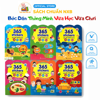 Sách - 365 Sticker Bóc Dán Thông Minh Iq Eq Cq Bộ 6 Cuốn