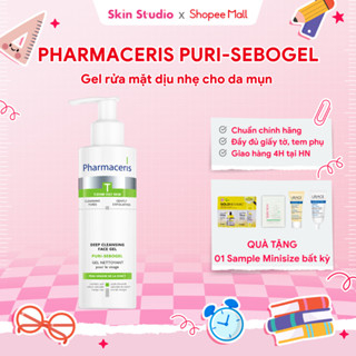 Gel Rửa Mặt Cho Da Dầu Mụn Pharmaceris Puri - Sebogel giảm dầu mụn, da sạch sâu190ml - Skin Studio