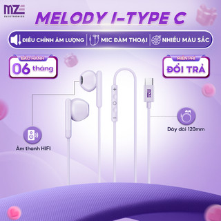  Tai nghe dây MZE Melody I WH02 đầu type-C có mic đàm thoại điều chỉnh âm lượng dành cho android 