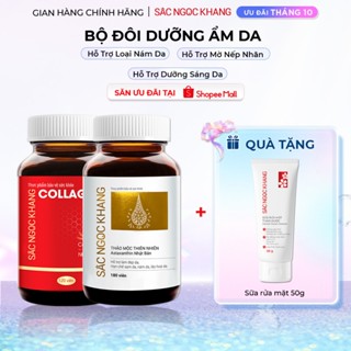 Bộ đôi viên uống Sắc Ngọc Khang hổ trợ  ĐẸP DA - CHỐNG LÃO HÓA - CÂN BẰNG NỘI TIẾT