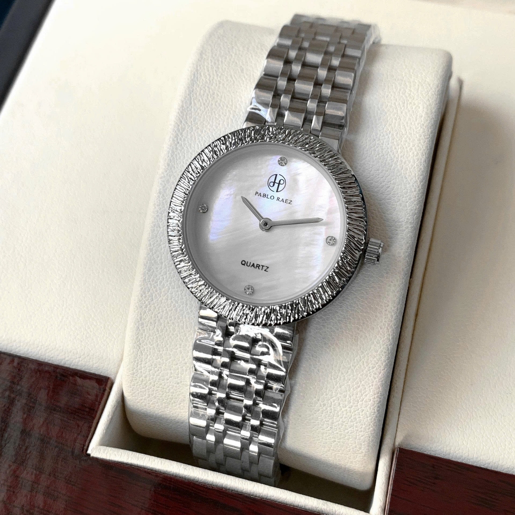 Đồng hồ nữ dây thép cao cấp PABLO RAEZ phong cách thời trang Hàn Quốc sang trọng 30mm R500