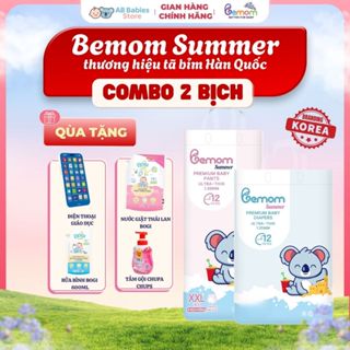 (ĐIỆN THOẠI) COMBO 2 Bịch Tã/Bỉm Hàn Dán Và Quần Bemom SUMMER Siêu Mỏng, Thấm Hút Size NB-3XL 3-30kg