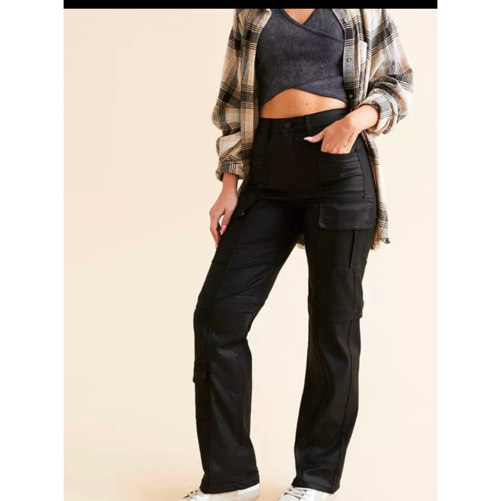 (quần dài 108-114cm) Quần jeans Nữ Vnxk Mỹ dư xịn(sz 22,23,24) jeans giả da túi hộp hidden