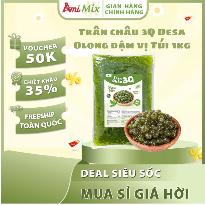 Trân Châu 3Q Desa Olong Đậm Vị – Túi 1kg