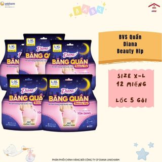  Băng Quần Ban Đêm Siêu Thấm 360 Diana size  L-XL 2 miếng  gói 