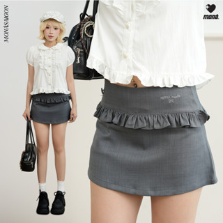 Chân váy nữ MONÁ chân váy ngắn chấm bi chất Kaki nhật thêu trang trí Moná Girls - SOCHI SKIRT