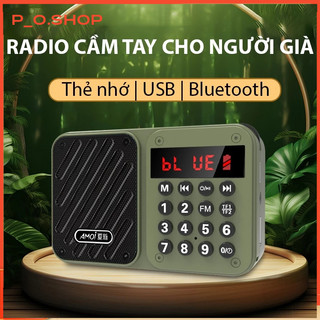 【🔥Rẻ】Radio FM Amoi Bluetooth 5.5 - Kết Nối Bluetooth, USB, 02 Cổng Thẻ nhớ - Nghe Nhạc Hay Bắt Sóng Tốt