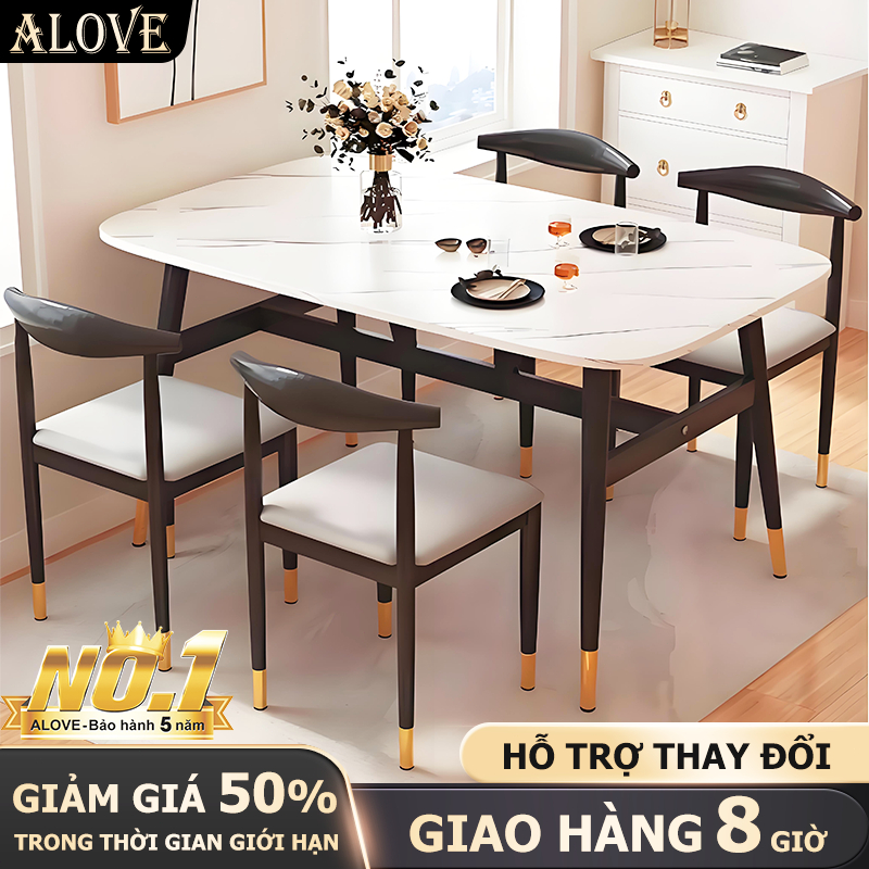 Bàn ăn nhàu má thạch sang trọng Phong cách hiện đại bền lâu nhiều mẫu mã giá rẻ giao hàng toàn quốc | BigBuy360 - bigbuy360.vn