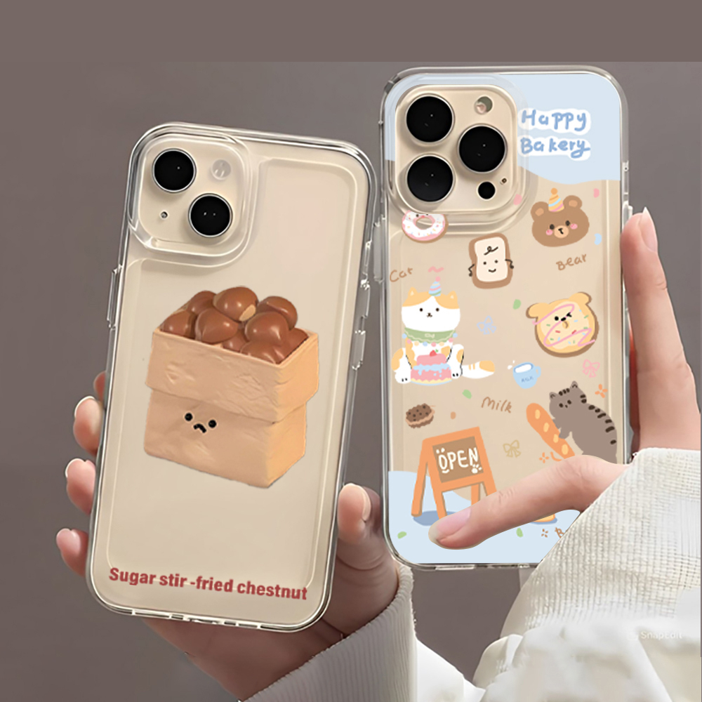 Ốp Lưng iPhone 12 Pro Max/13 Pro Max/15 Pro Max/15 Pro Max/17 Pro Max Space Trong Suốt Hình Bakery