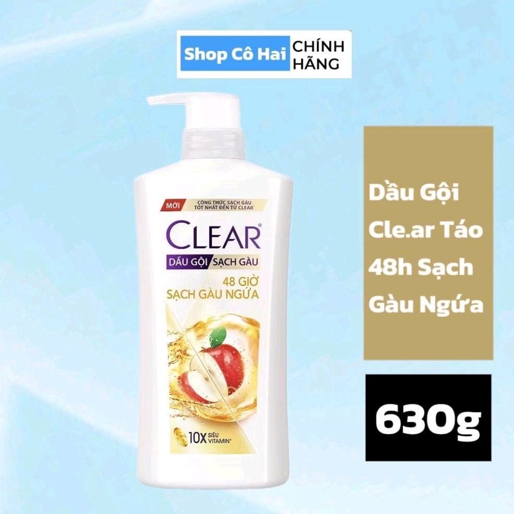Dầu gội CLEAR 340g 350g 630g thảo dược anh đào hương táo..gừng & hoa cúc..mát lạnh bạc hà..
