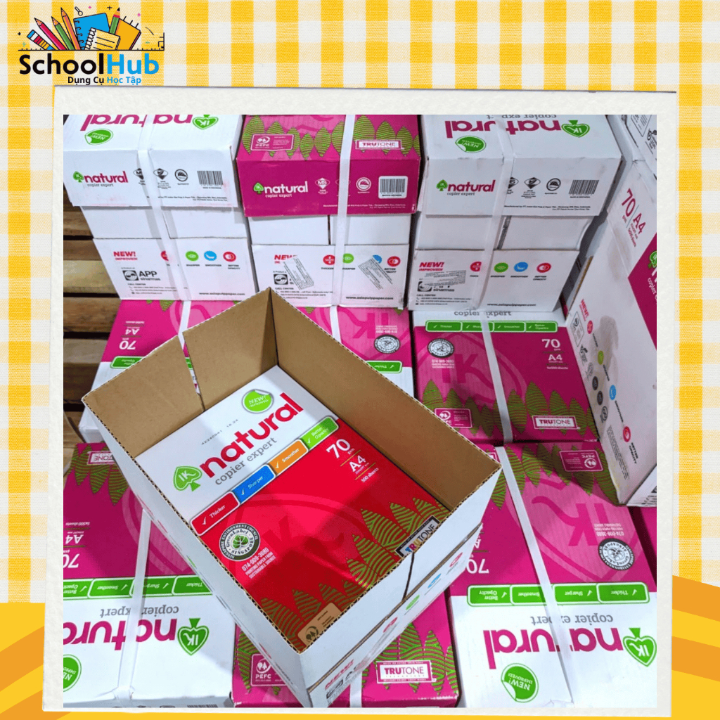 (1 Ream) Giấy In IK Natural A4 định lượng 70gsm