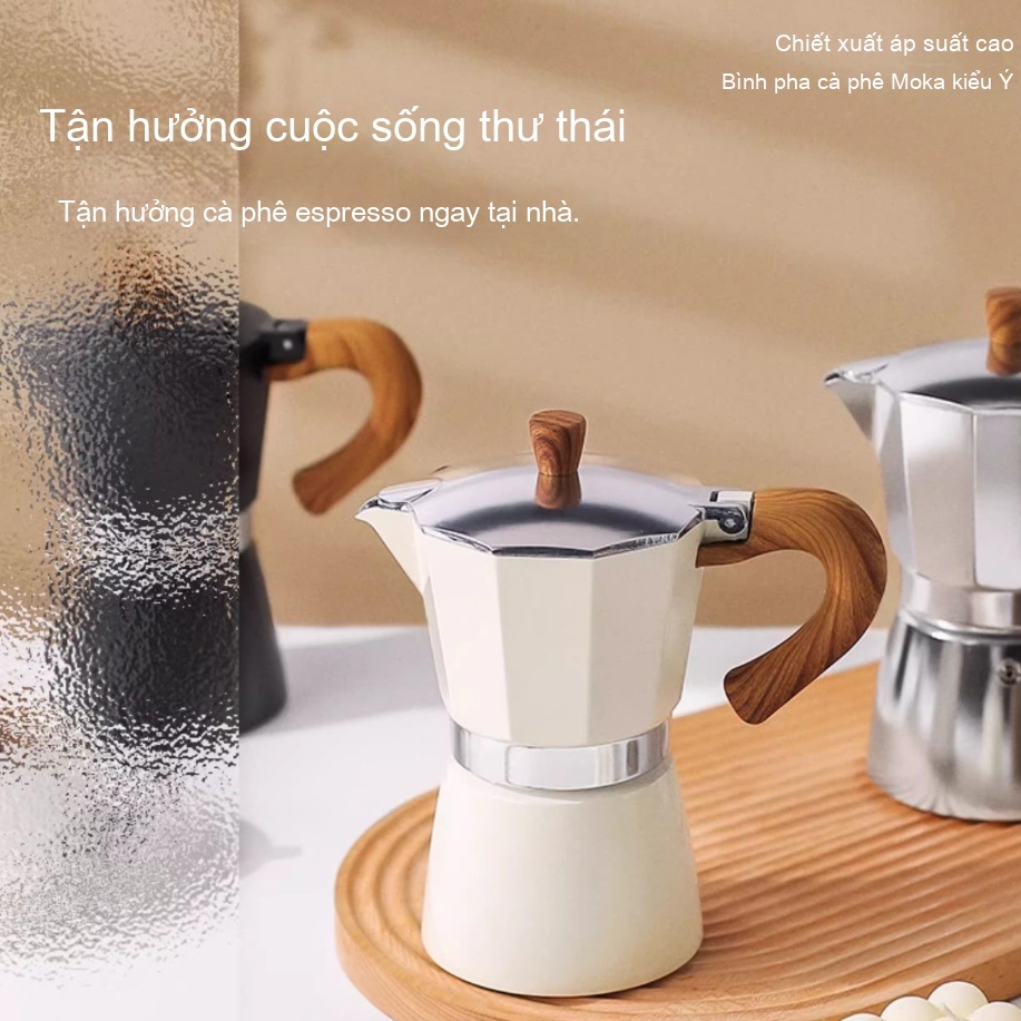 Sẵn sàng giao hang / ấm pha coffee kiểu ý tiện lợi ấm, - bình pha cà phê moka espresso tại nhà Moka 