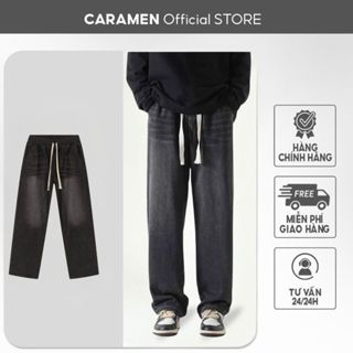 Quần Jean Nam Ống Suông CARAMEN Quần Baggy Lưng Thun Form Suông, Ống Rộng
