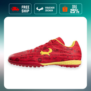 Giày Đá Bóng Zocker Winner Energy Đỏ - Đá Thật Chân - Form ổn định - Bám Sân Tốt (Tặng Tất)