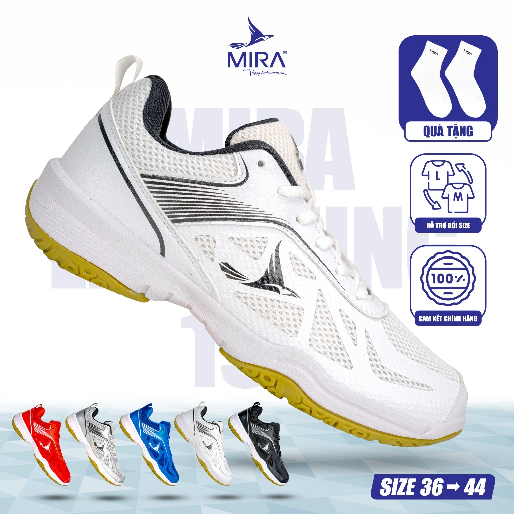 [MUA 1 ĐƯỢC 2] Giày Cầu Lông MIRA LIGHTNING 19.1 Lưỡi Gà Rời Nhẹ Bền, Tăng Tốc Độ, Bám Sân Cực Tốt
