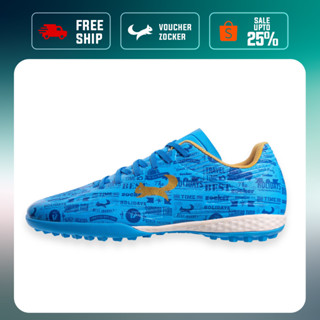 Giày Đá Bóng Zocker Winner Energy Xanh - Đá Thật Chân - Form ổn định - Bám Sân Tốt (Tặng Tất)