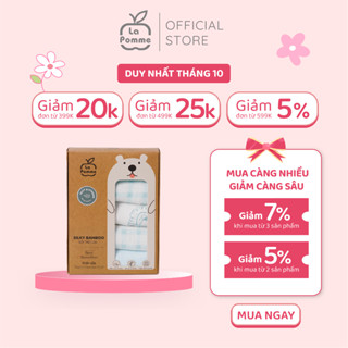 K001 Set 5 Khăn sữa sợi tre lụa La Pomme phối màu (30x30cm) - Nắng mùa xuân