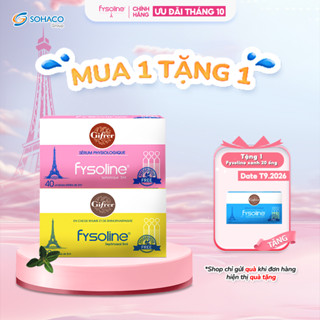 Combo Nước muối sinh lý Fysoline hồng 40 ống x 5ml và vàng 20 ống x 5ml vệ sinh mắt, mũi, miệng hiệu quả