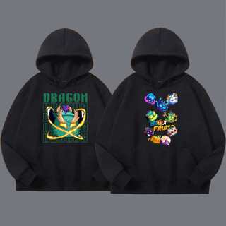 Áo Hoodie Màu Đen In Hình Blox Fruits Trái Ác Quỷ Dragon Yeti Gas Dành Cho Bé Trai