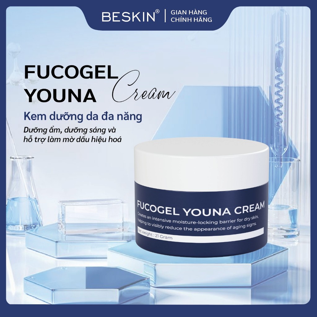 🆕KEM FACE ĐA CHỨC NĂNG BESKIN "FUCOGEL YOUNA CREAM" 🆕-  Dung Tích: 21ml - Thương Hiệu Beskin
