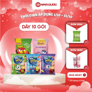 Thực phẩm bổ sung Kẹo dẻo Ích Nhi (dây 10 gói) bổ sung canxi cho bé, cung cấp lợi khuẩn hỗ trợ tiêu hóa, hương trái cây