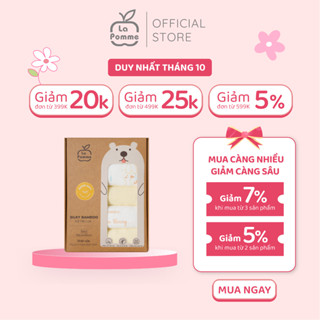 K001 - Set 5 Khăn sữa sợi tre lụa La Pomme phối màu (30x30cm) - Mặt trời của Mẹ