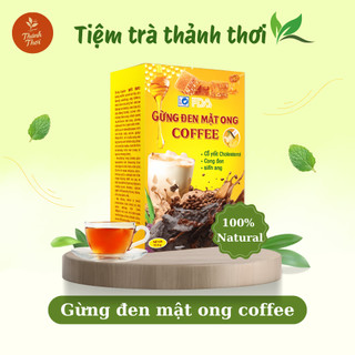Cà phê Gừng đen Mật Ong Coffee, Cà Phê Hòa Tan Thơm Ngon Bổ Dưỡng Hộp 15 Gói x 10g