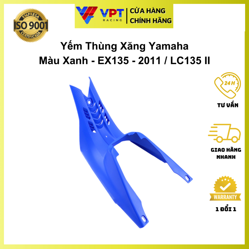 Ốp thùng nhiên liệu EX135-2011 | Yếm thùng xăng LC135 II-2011 xanh - chính hãng Yamaha 50C-F842N