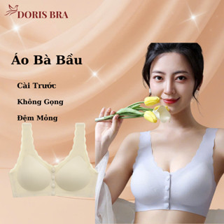 [BIG SIZE] Áo lót nữ DORIS, Bra BR255 su gân tăm mềm mỏng cài trước dành bà bầu cho con bú chống chảy xệ và mặc thường