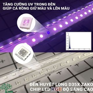 Đèn Huyết Long Zako D35X 4 Chế Độ  Chip LED RGB Độ Sáng Cao