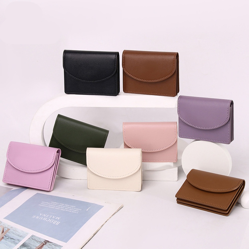 Vintage ngắn Zipper Zero Wallet thẻ túi giấy tờ túi