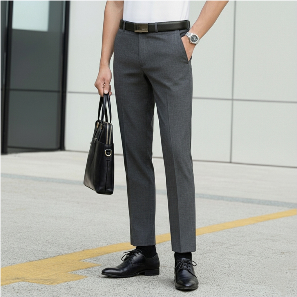 Quần âu nam MASCULINE MQ500 – Quần âu Slimfit trẻ trung, co giãn thoải mái, màu trung tính dễ phối