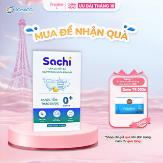 Nước tắm thảo dược SACHI dịu mát da, phòng rôm sảy, mẩn ngứa, hăm tã, bảo vệ làn da cho bé - Hộp 20 gói