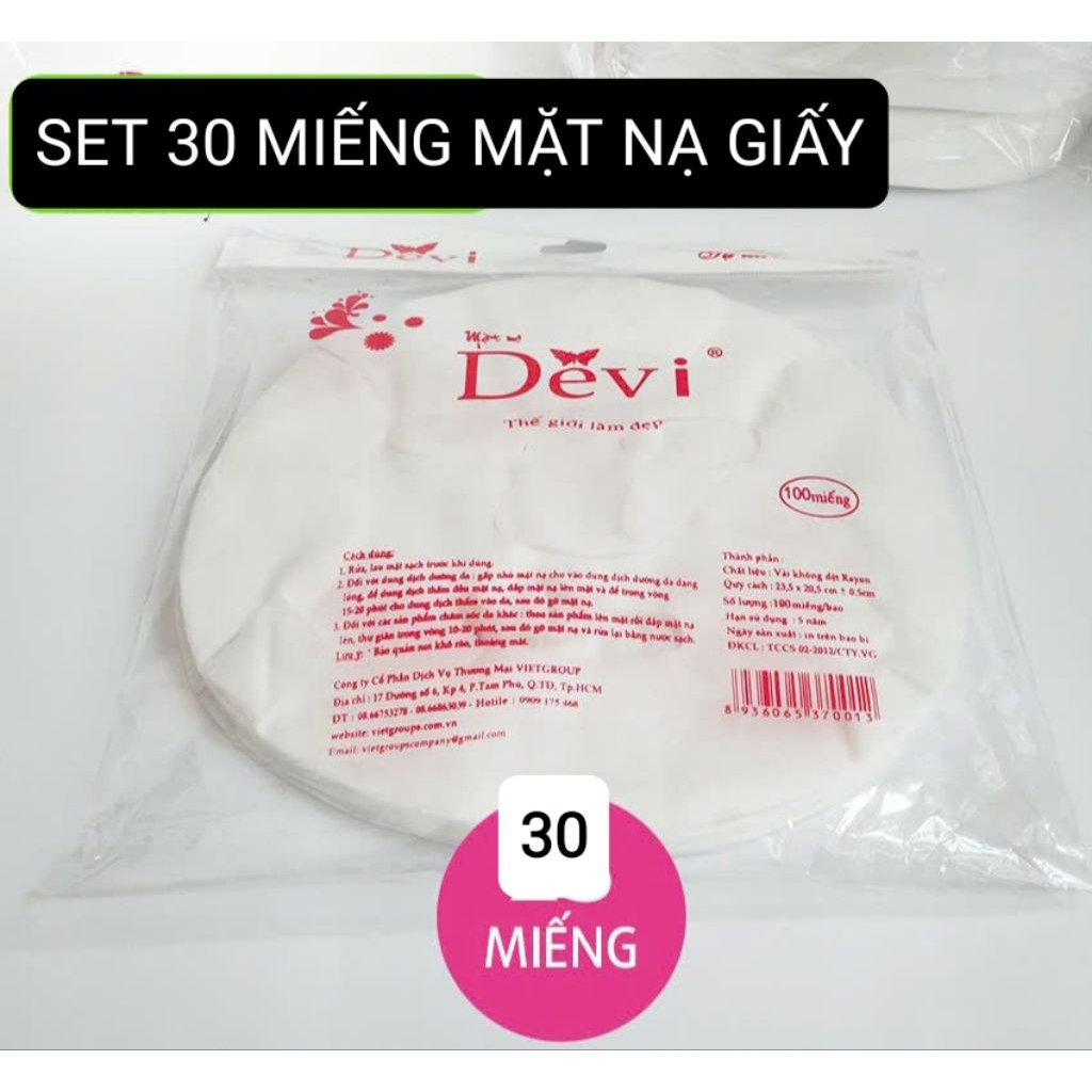 Mặt nạ giấy khô chất liệu vải mềm mịn dùng đắp mặt nạ lột mụn