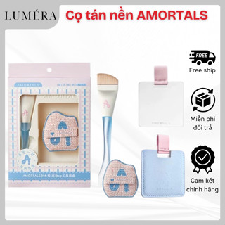  Cọ Tán Nền Tiên Cá AMORTALS Kèm Mút Khay Đánh Kem Nền Tán Kem Nhanh Mỏng Mịn Tự Nhiên Không Gây Vệt Kem 